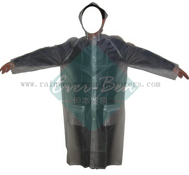 Adult PVC Rainwear-Plastic Rain Jacket-Transparent Rain Mac wholesale-Clear PVC Raincoat-Mens PVC Raincoat